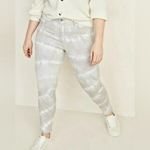 NWT Old Navy Light Gray Tie-Dye Rockstar Super Skinny Jeans Sz 16